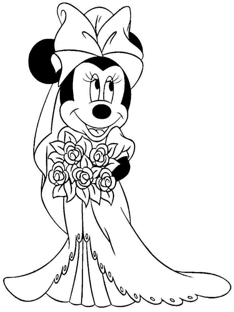  Coloring Pages Disney Minnie Mouse  Free