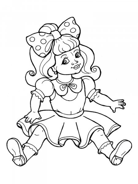 Dolls coloring pages