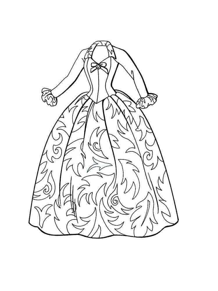 dress coloring pages free printable dress coloring pages