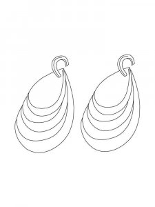 Earring coloring page 3 - Free printable