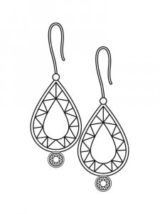 Earring coloring page 4 - Free printable
