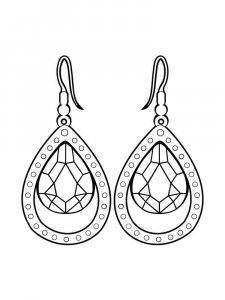 Earring coloring page 5 - Free printable