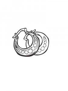 Earring coloring page 6 - Free printable