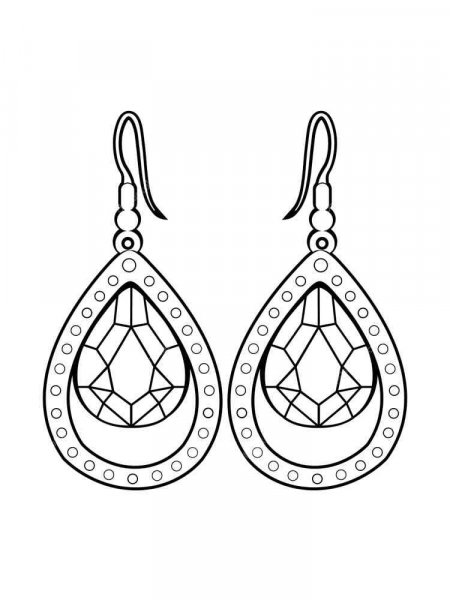 Earring coloring pages