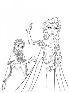 Coloring page Elsa leaves Anna