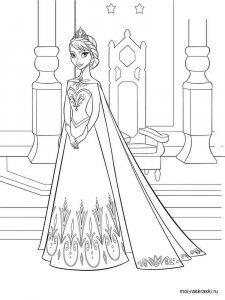 Elsa coloring in the throne room