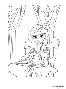 Coloring Elsa on the throne