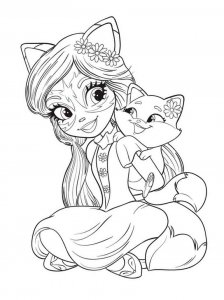 Coloring page beautiful Felicity and Flip