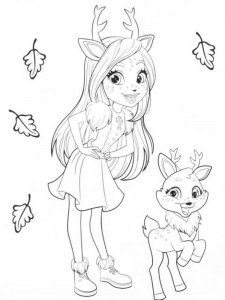 Danessa and Sprint Enchatimals coloring page