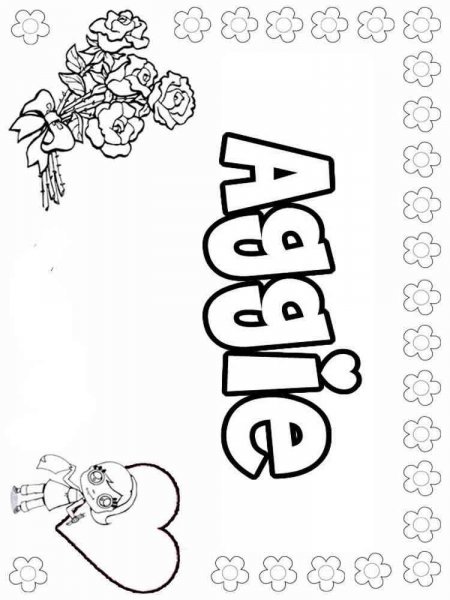 Girls Names coloring pages