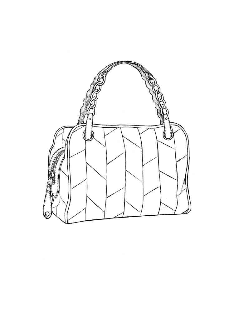 Handbag coloring pages