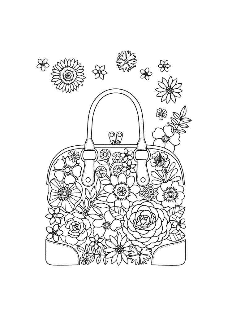Handbag coloring pages. Download and print Handbag coloring pages