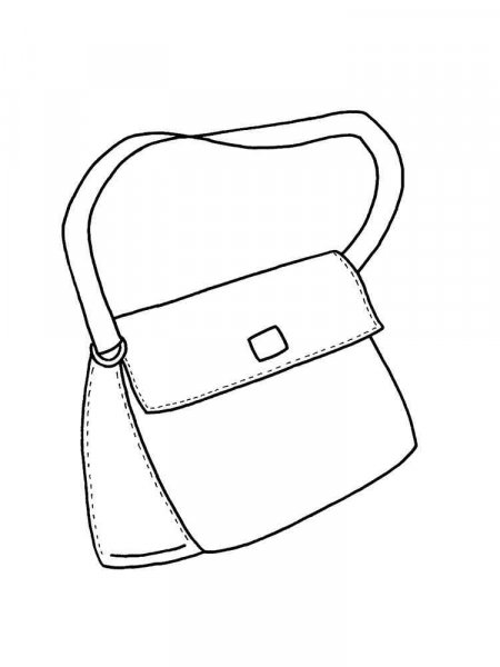 Handbag coloring pages