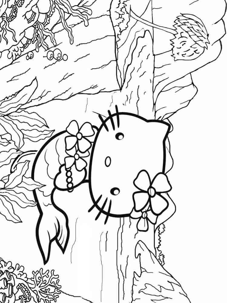mermaid-hello-kitty-coloring-pages
