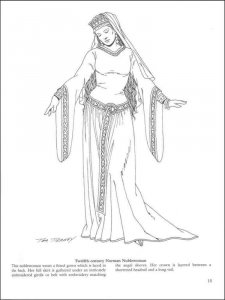 Historical Fashion coloring page 10 - Free printable