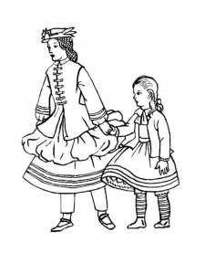 Historical Fashion coloring page 16 - Free printable