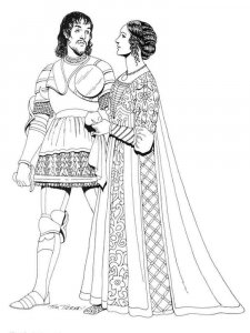 Historical Fashion coloring page 19 - Free printable