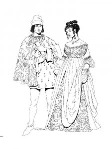 Historical Fashion coloring page 21 - Free printable