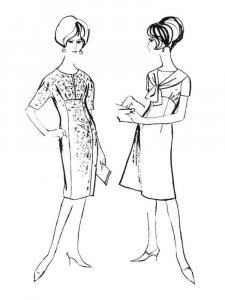 Historical Fashion coloring page 4 - Free printable