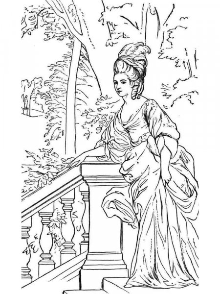 Historical Fashion coloring pages