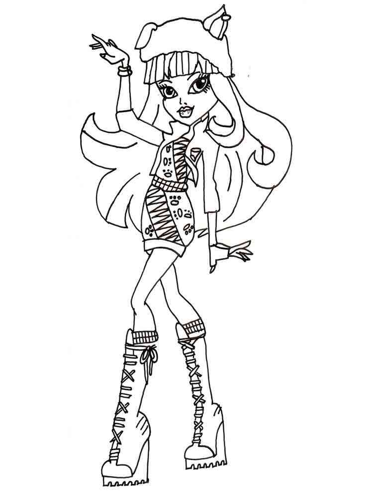 draculaura 13 wishes coloring pages
