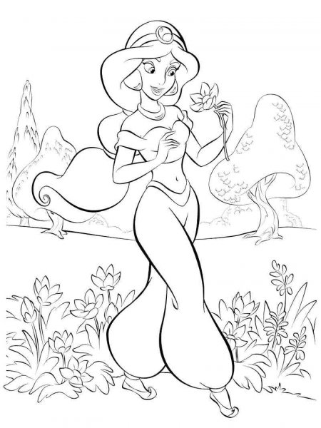 Jasmine coloring pages