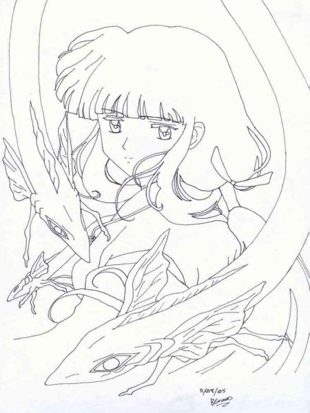 Kikyo coloring pages