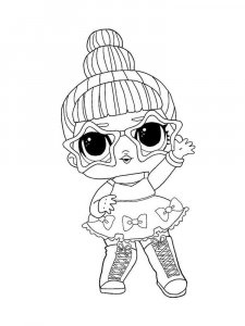 LOL Surprise Winter Disco coloring pages. Print dolls and pets