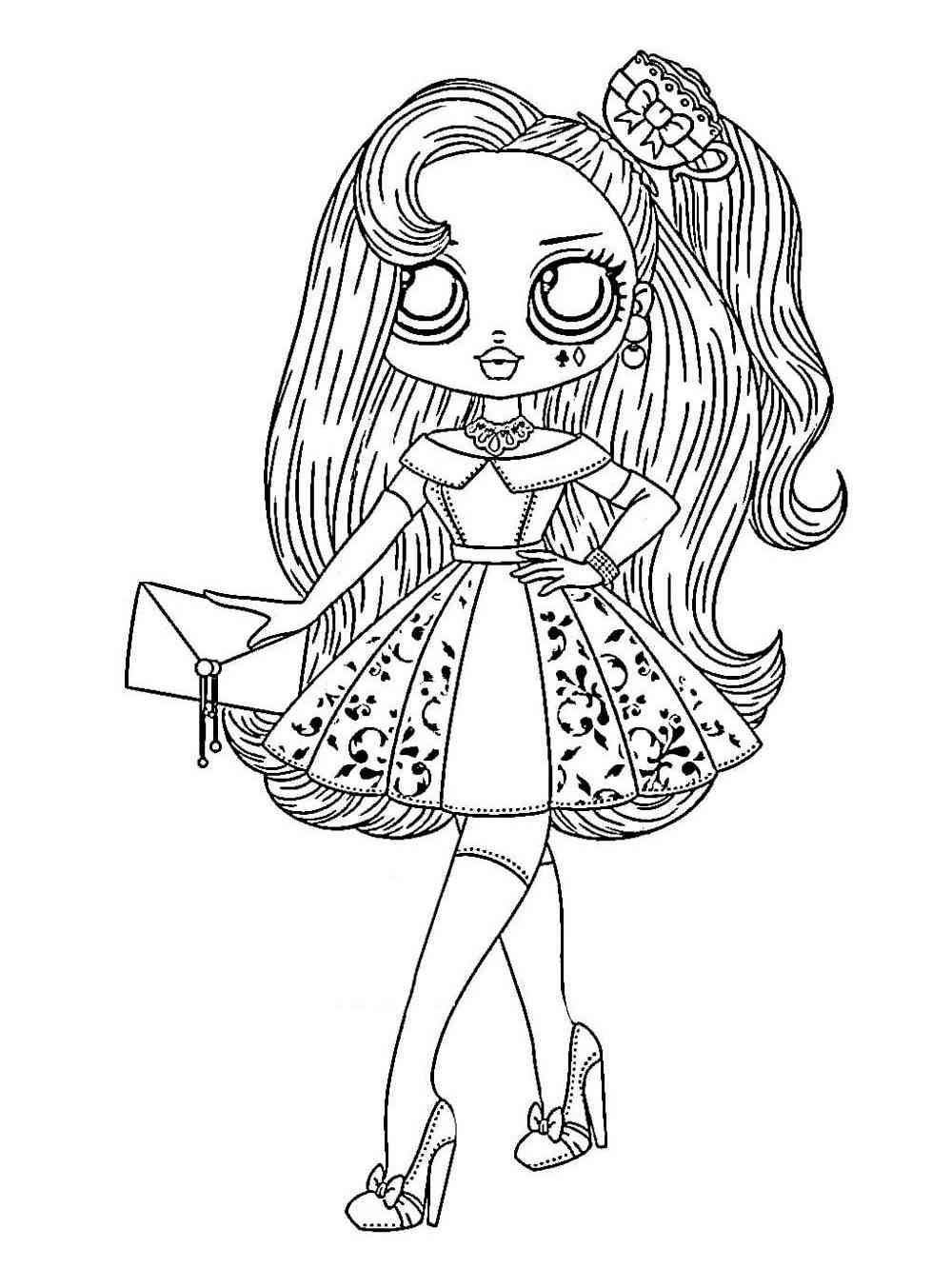 OMG Fashion LOL OMG Doll Coloring Pages - Free and Printable