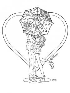 Lovers coloring page 19 - Free printable