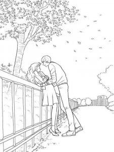 Lovers coloring page 29 - Free printable