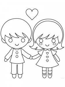 Lovers coloring page 21 - Free printable