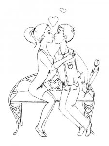Lovers coloring page 23 - Free printable