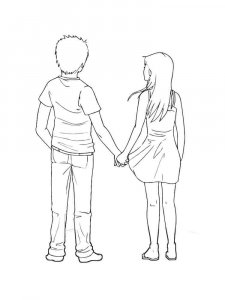 Lovers coloring page 12 - Free printable