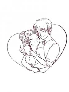 Lovers coloring page 15 - Free printable