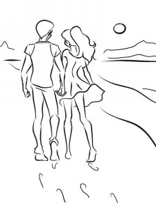 Lovers coloring page 18 - Free printable