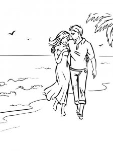 Lovers coloring page 6 - Free printable