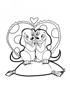 Lovers coloring page 7 - Free printable