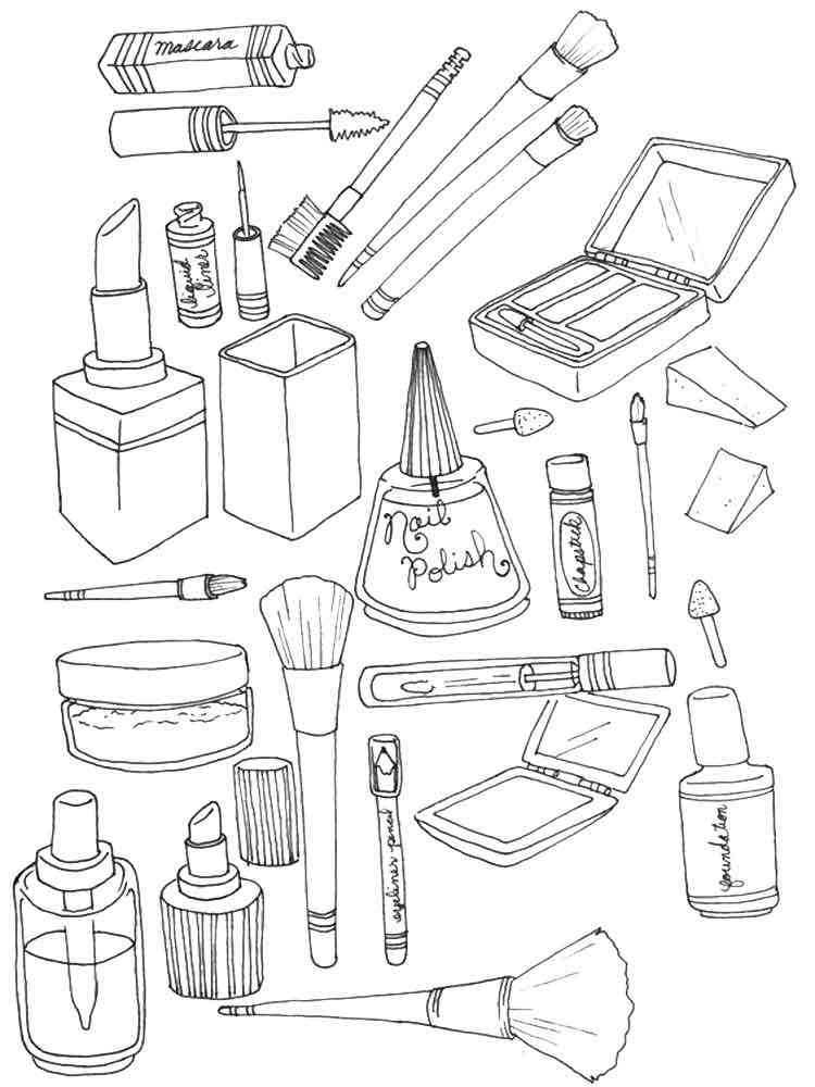 Makeup Coloring Pages Free Printable Makeup Coloring Pages 