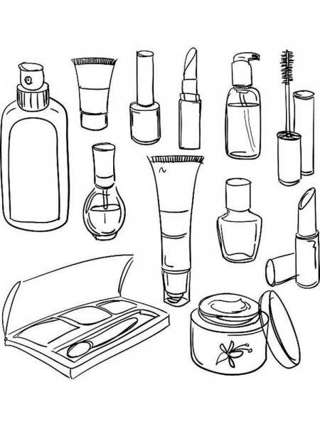 Makeup coloring pages