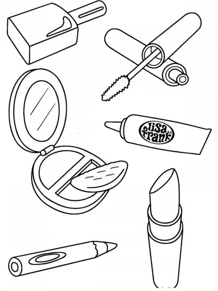 Makeup coloring pages