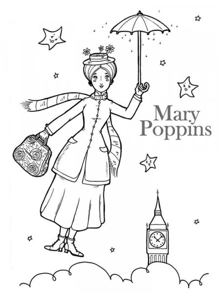 Mary Poppins coloring pages