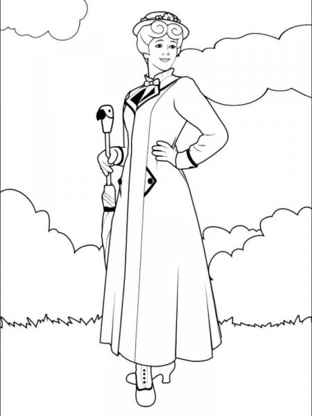 Mary Poppins coloring pages