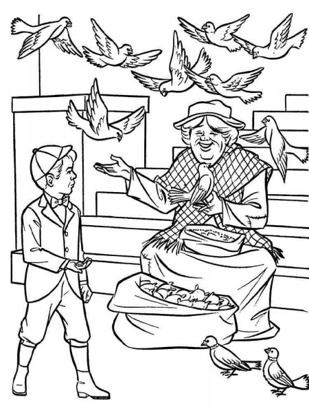 Mary Poppins coloring pages