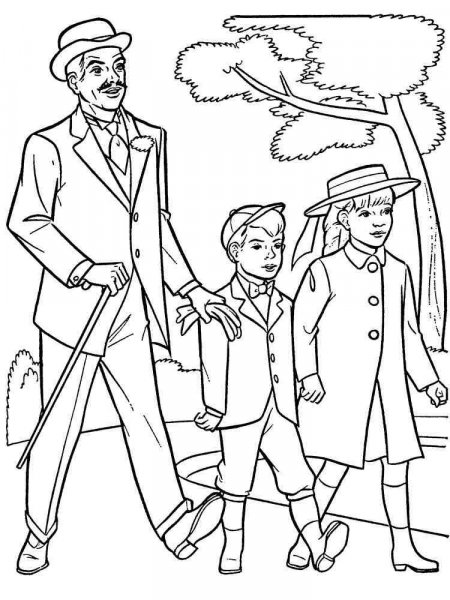 Mary Poppins coloring pages