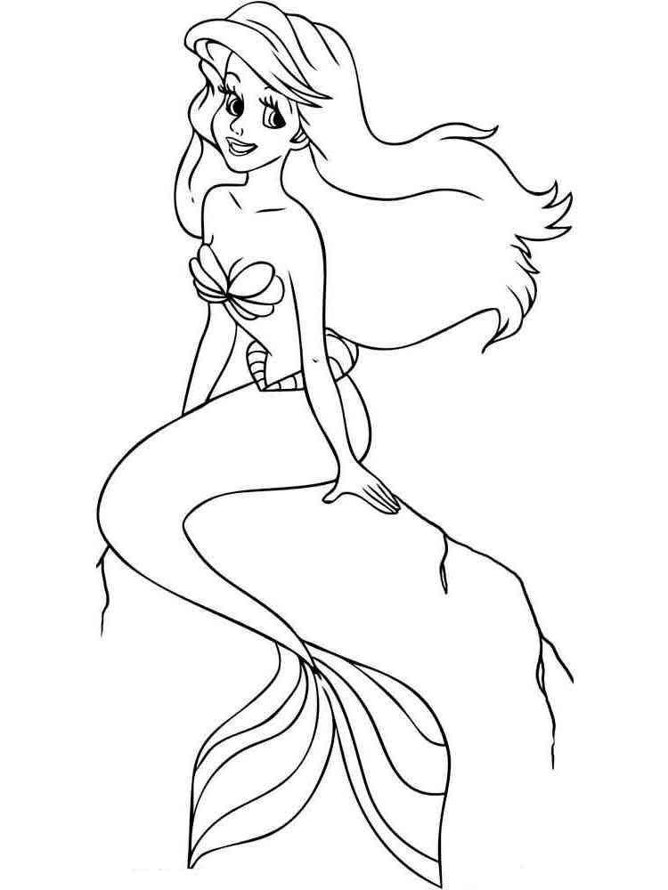 The Little Mermaid coloring pages. Download and print The Little