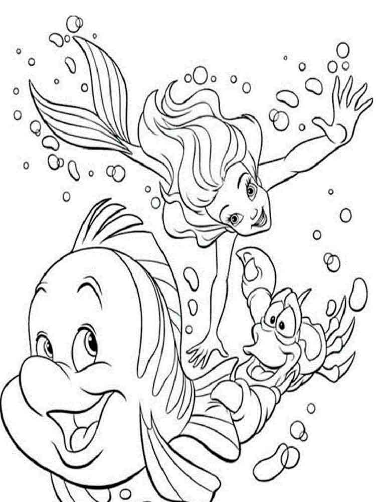 The Little Mermaid coloring pages Download and print The
