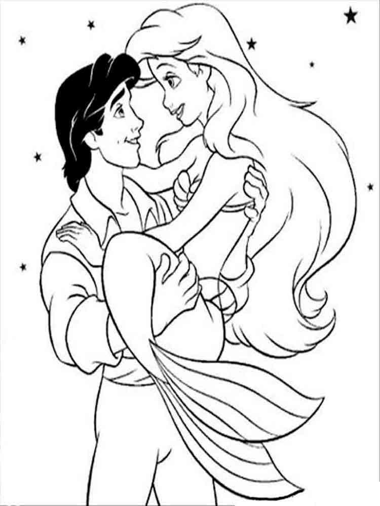 Baby Little Mermaid Coloring Pages - Swim this way, a shy mermaid is