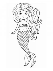 Mermaid coloring page 11 - Free printable