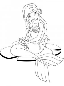 Mermaid coloring page 15 - Free printable